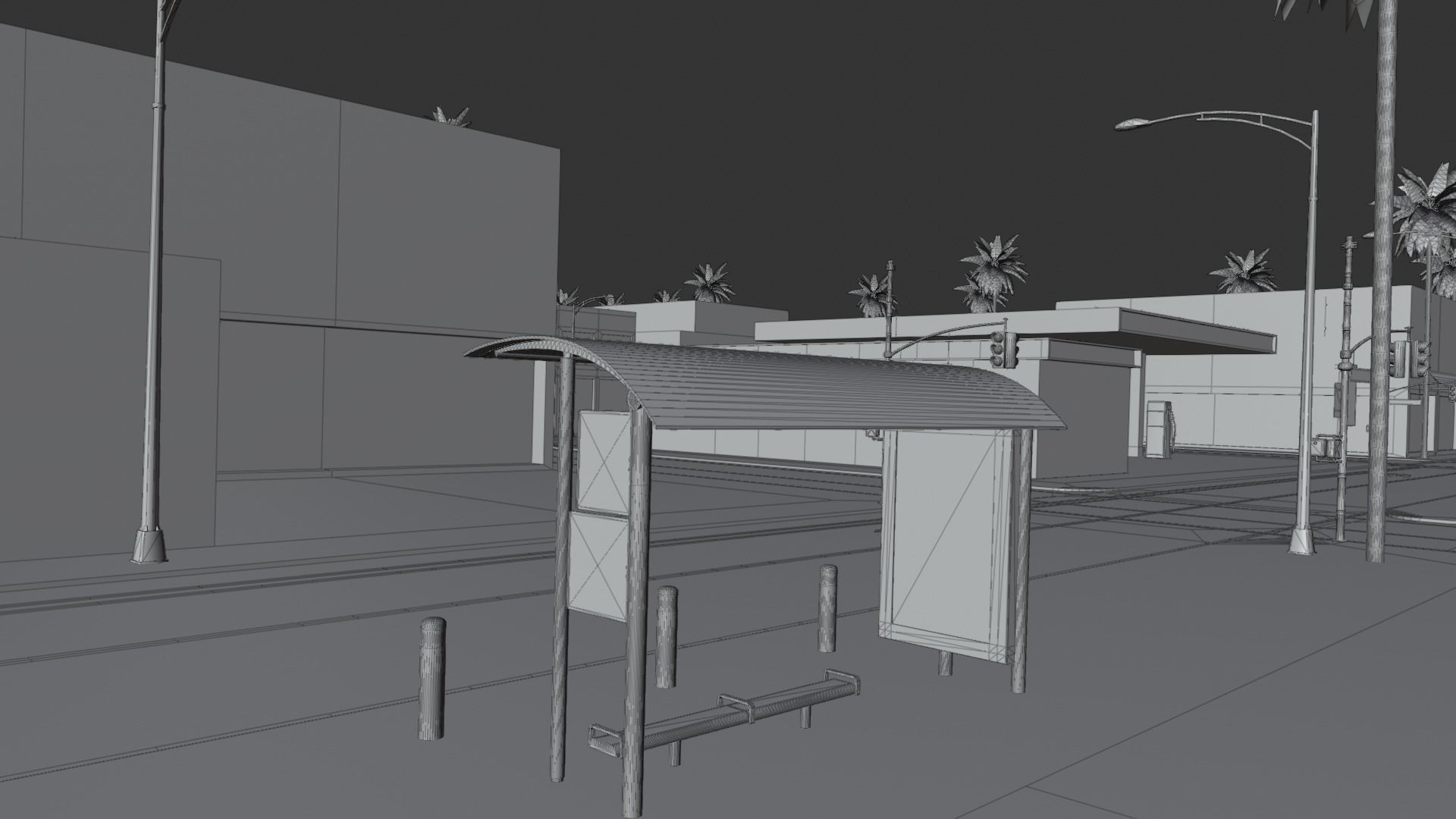 Los Angeles Hollywood Downtown California America LA 3D model_40