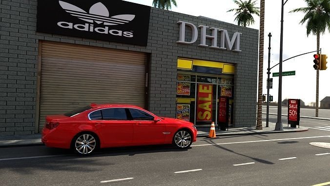 Los Angeles Hollywood Downtown California America LA 3D model 4