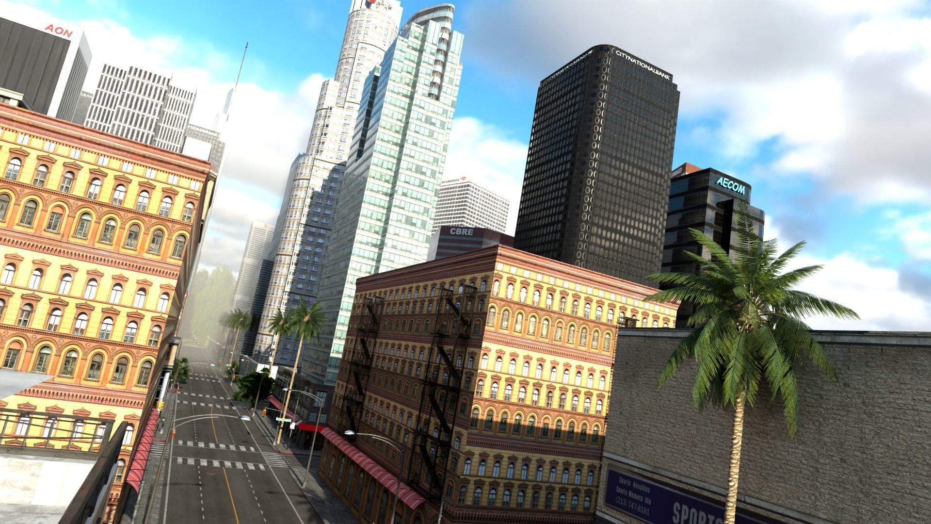 Los Angeles Hollywood Downtown California America LA 3D model_10
