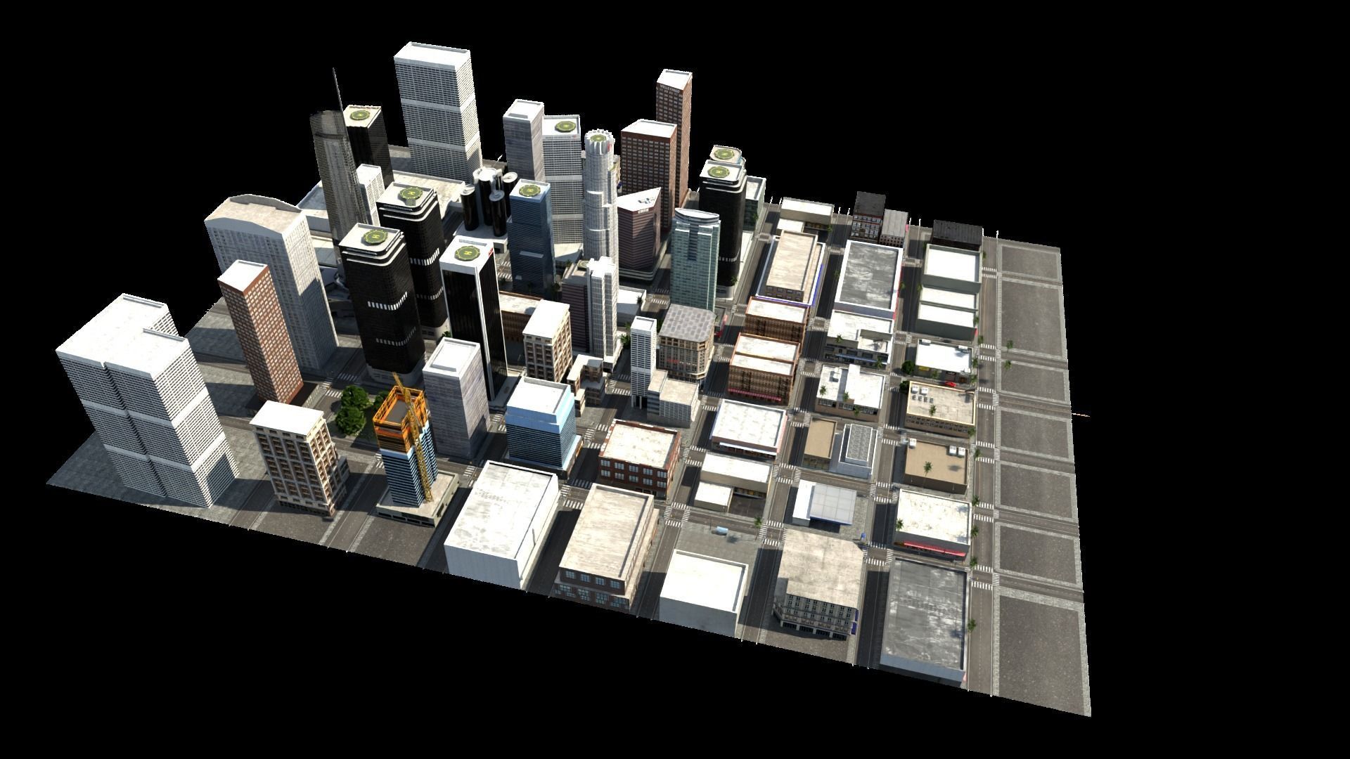 Los Angeles Hollywood Downtown California America LA 3D model_105