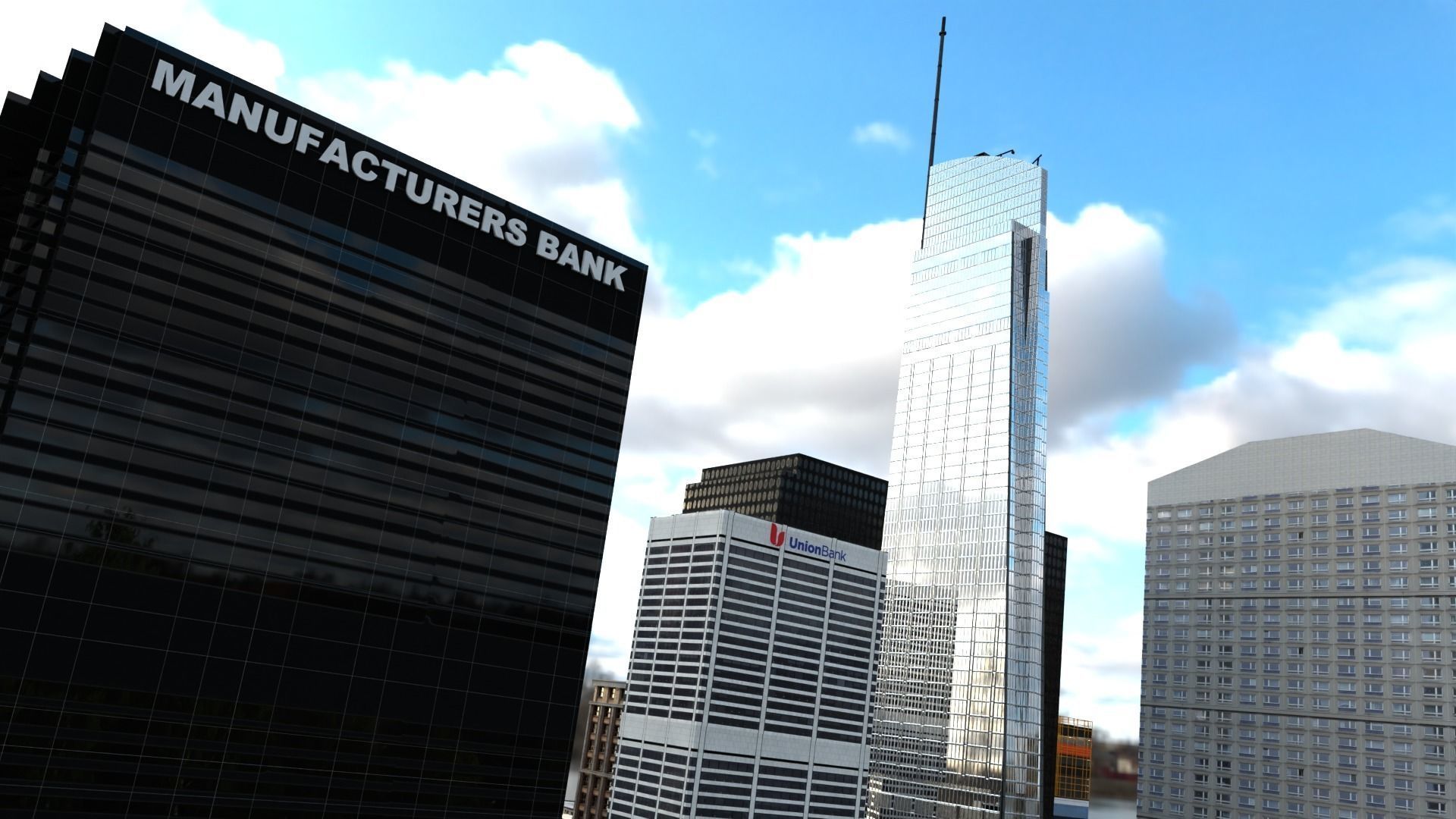 Los Angeles Hollywood Downtown California America LA 3D model_88