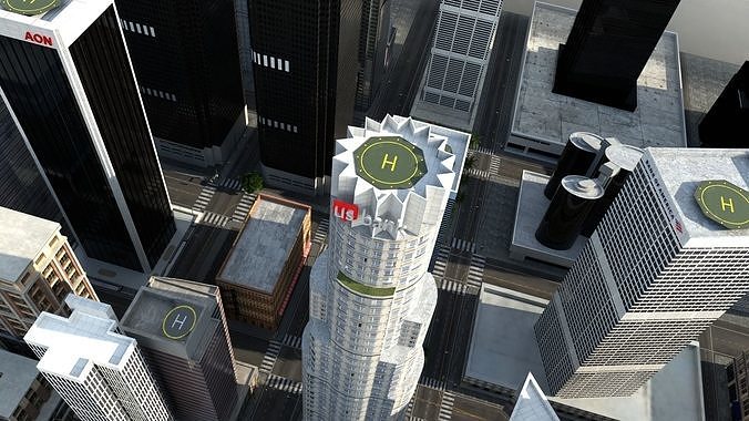 Los Angeles Hollywood Downtown California America LA 3D model 6