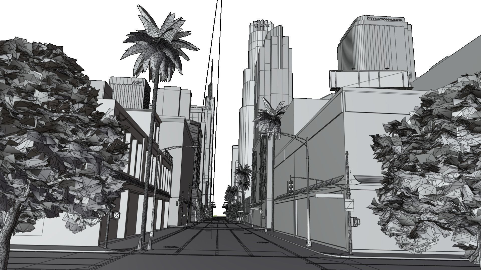 Los Angeles Hollywood Downtown California America LA 3D model_83