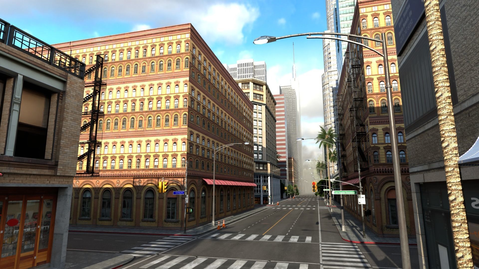 Los Angeles Hollywood Downtown California America LA 3D model_123