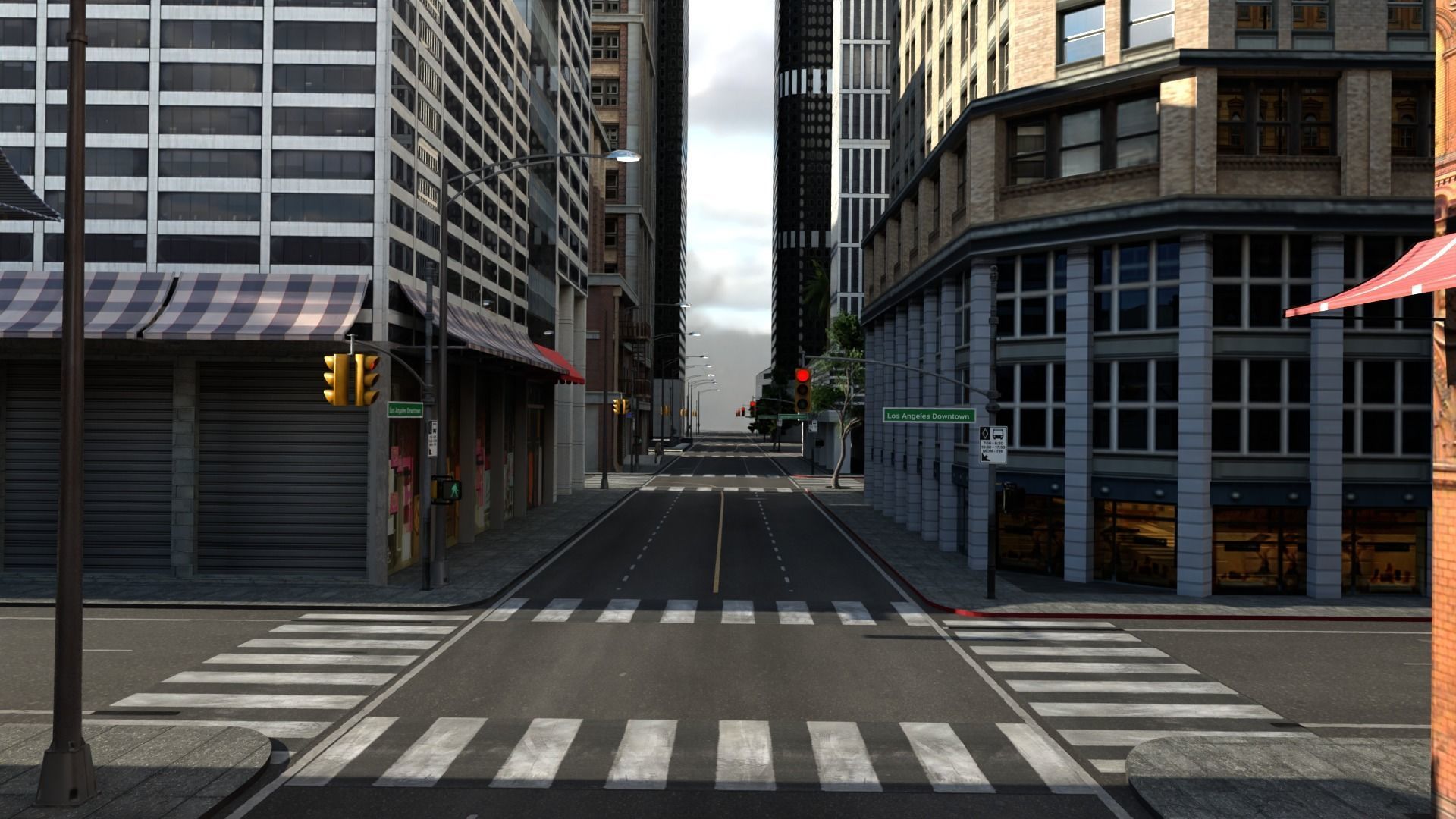 Los Angeles Hollywood Downtown California America LA 3D model_103