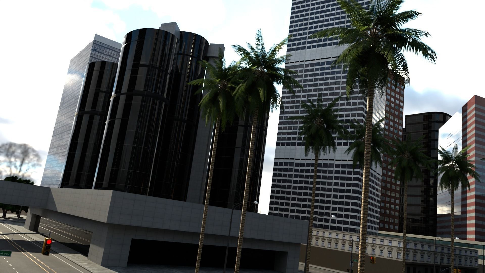 Los Angeles Hollywood Downtown California America LA 3D model_94