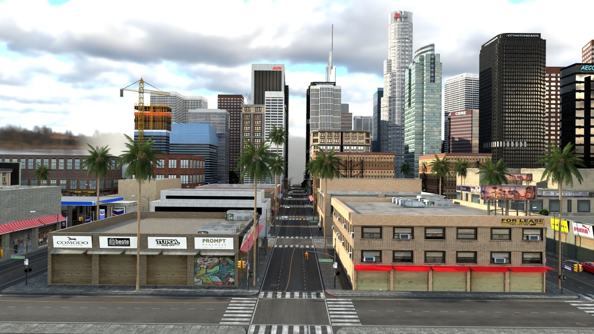 Los Angeles Hollywood Downtown California America LA 3D model_111