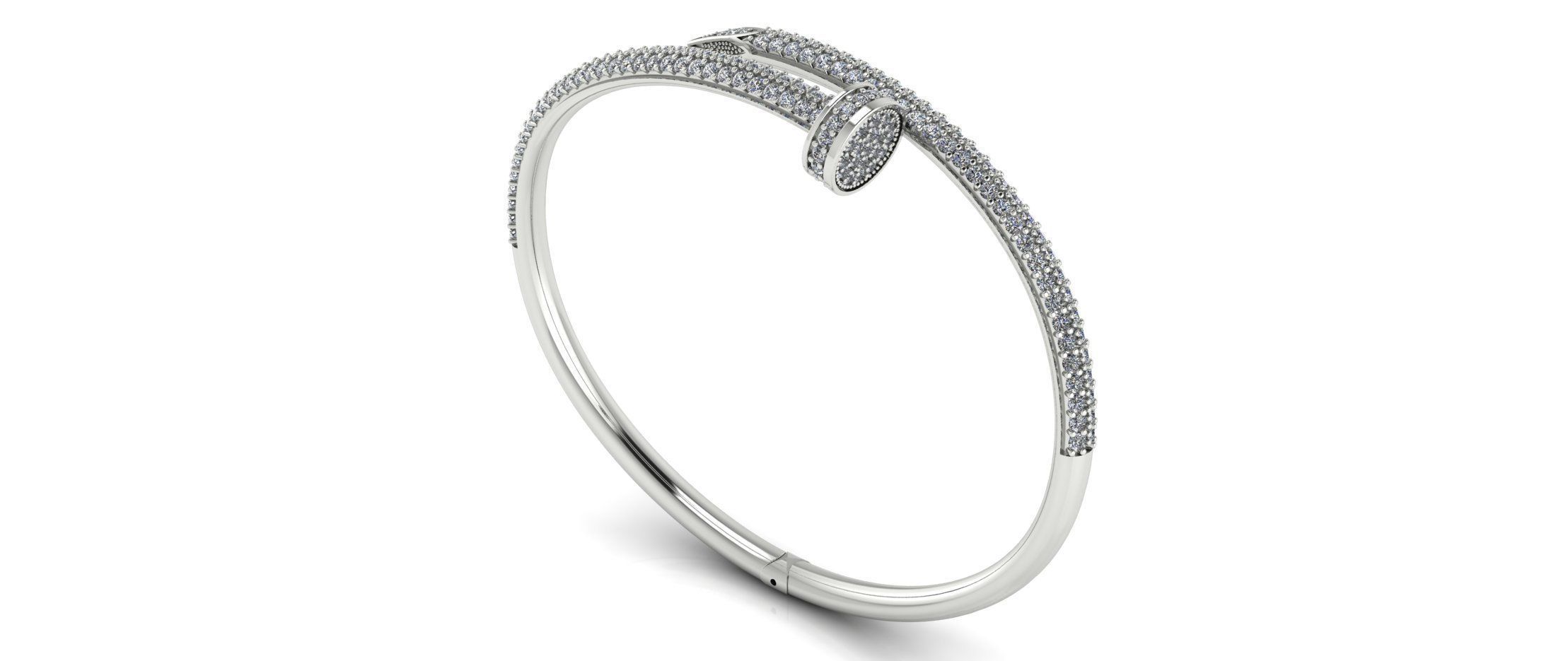 Bracelet Just Un Clou With Diamonds - Size 17 3D print model_1