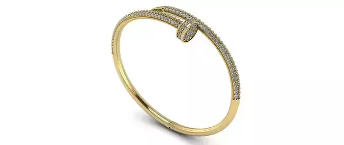 Bracelet Just Un Clou With Diamonds - Size 17 3D print model