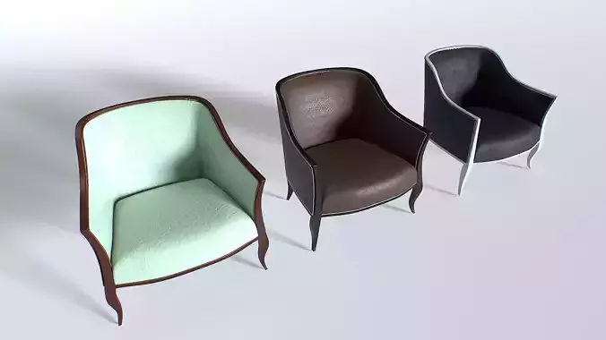 Leather Armchair Pack 4