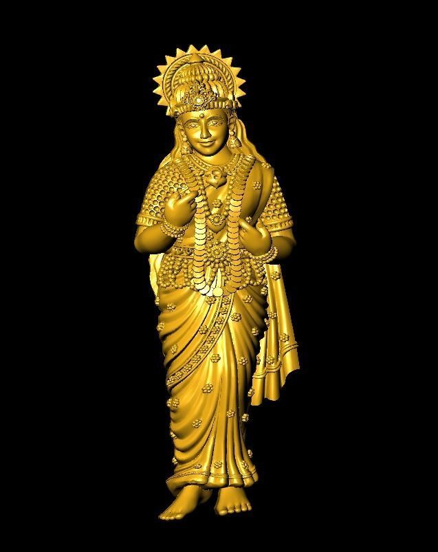 Ram sita  statue 3D print model_4