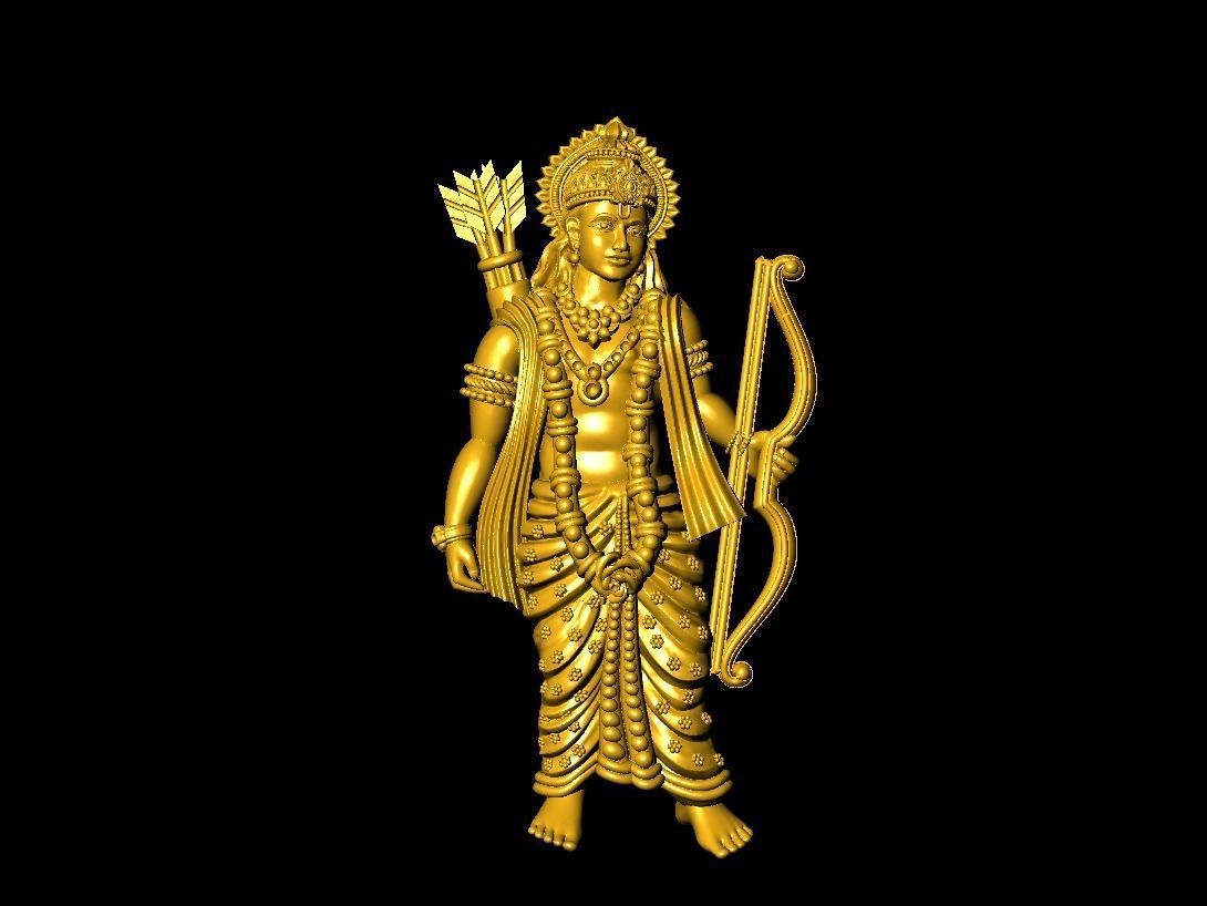Ram sita  statue 3D print model_3