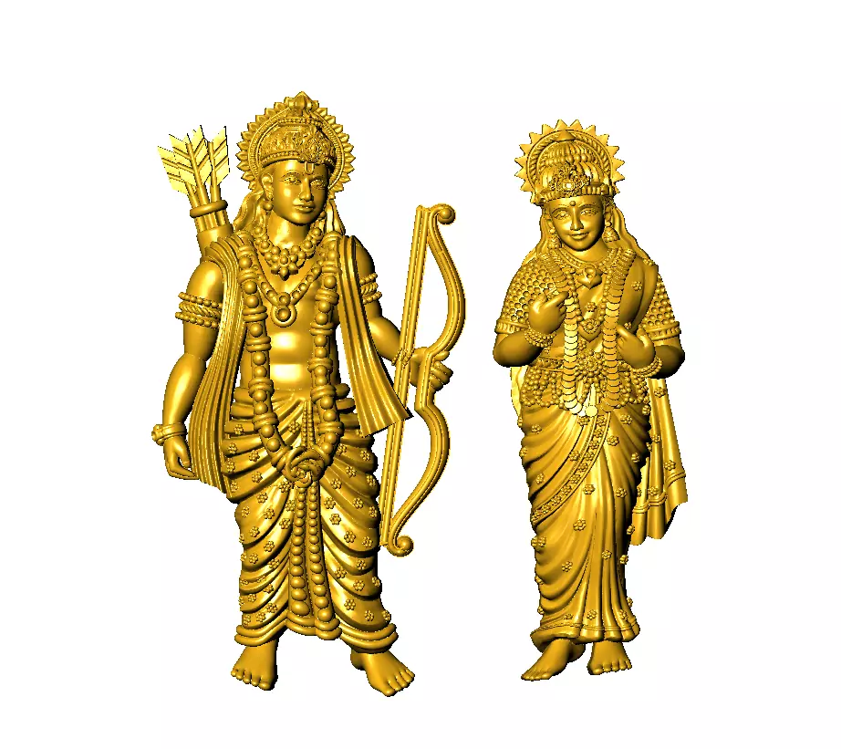 Ram sita  statue 3D print model_0