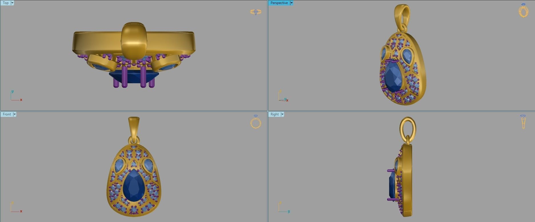 Snake Pendant 3D print model_8