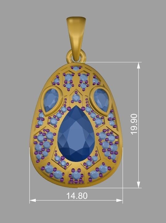 Snake Pendant 3D print model_4