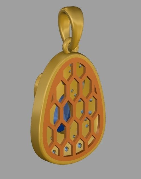Snake Pendant 3D print model_7