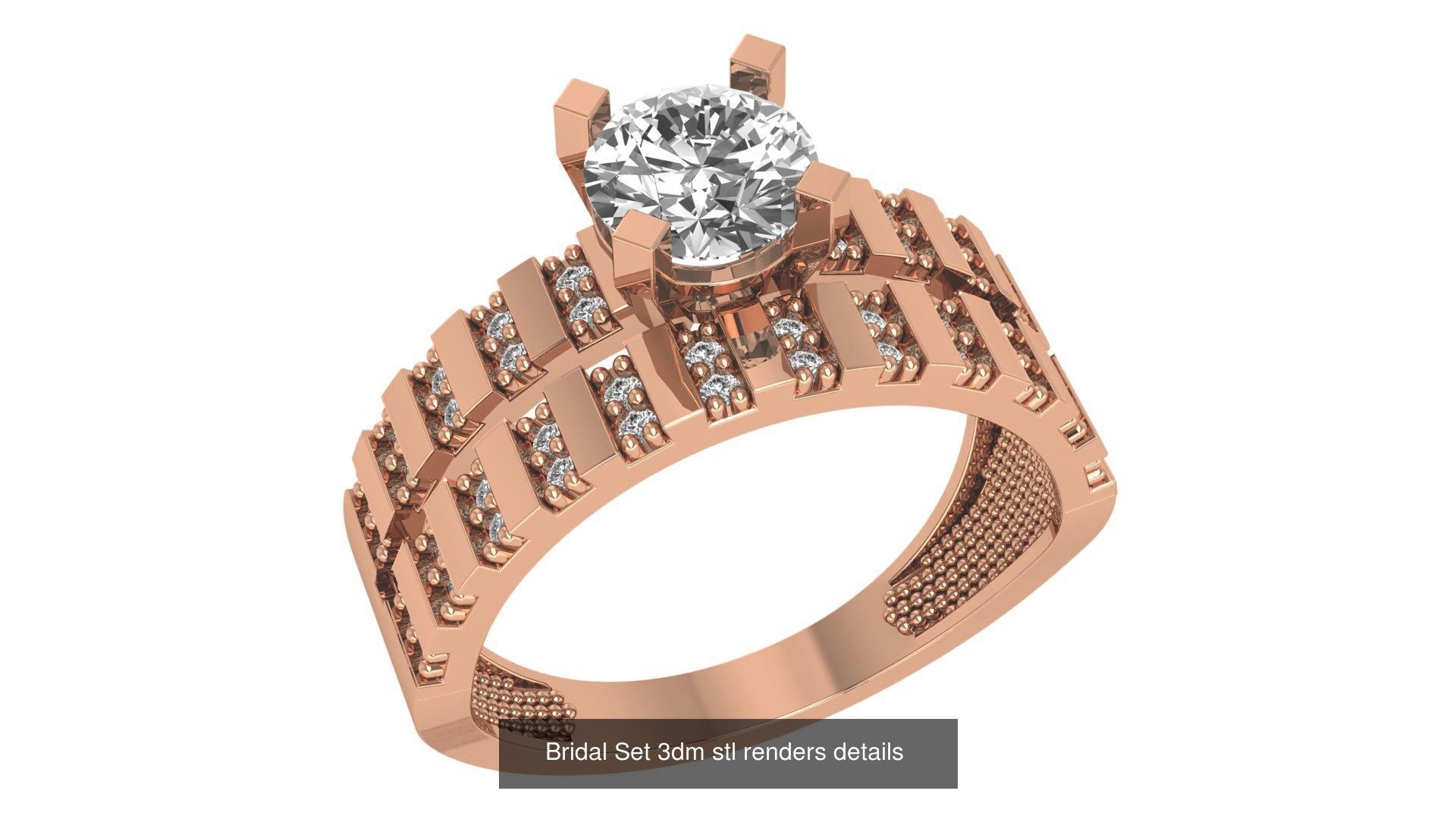 17 Bridal Set 3dm stl renders details 3D Model Collection_3