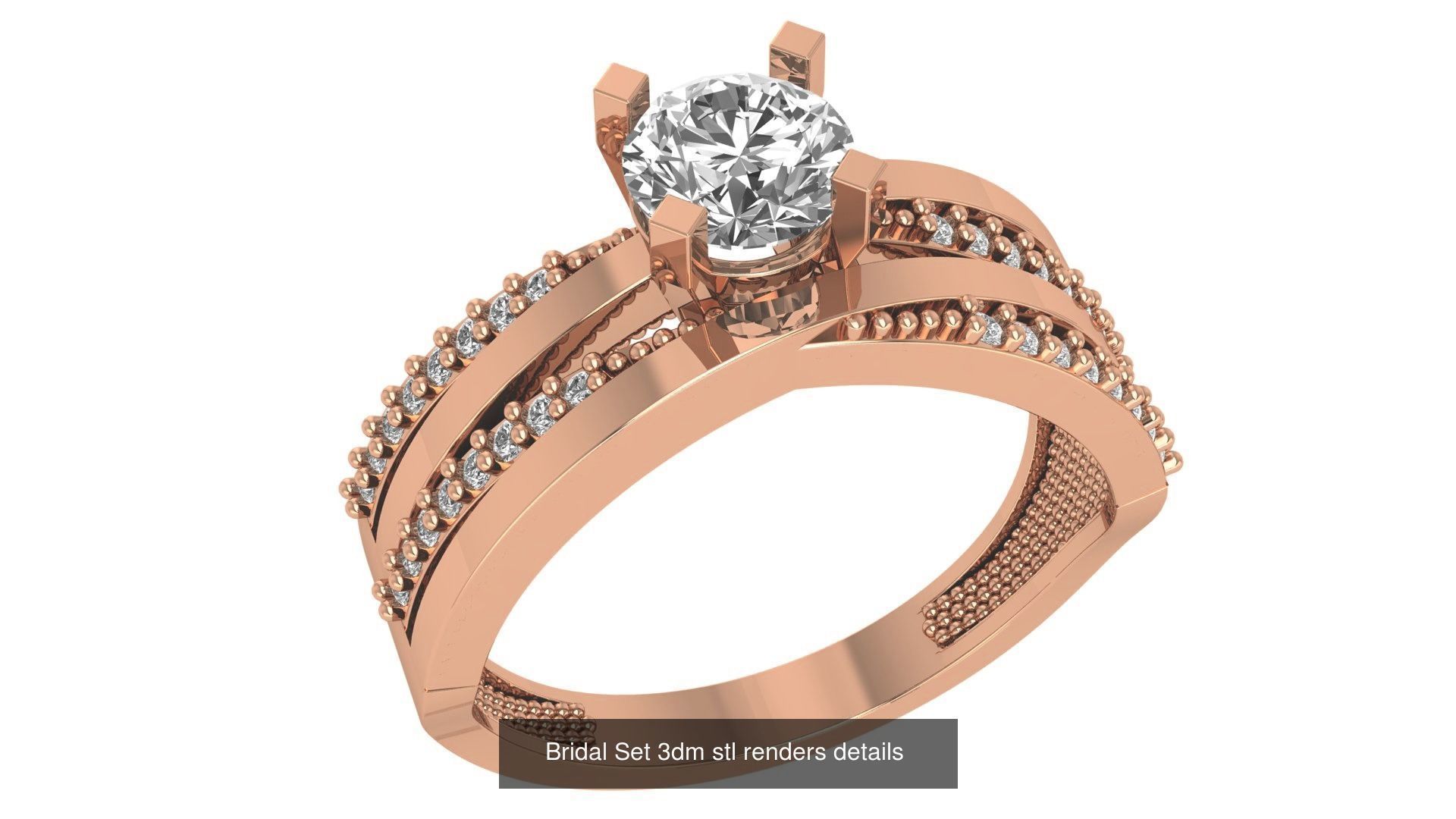 17 Bridal Set 3dm stl renders details 3D Model Collection_12