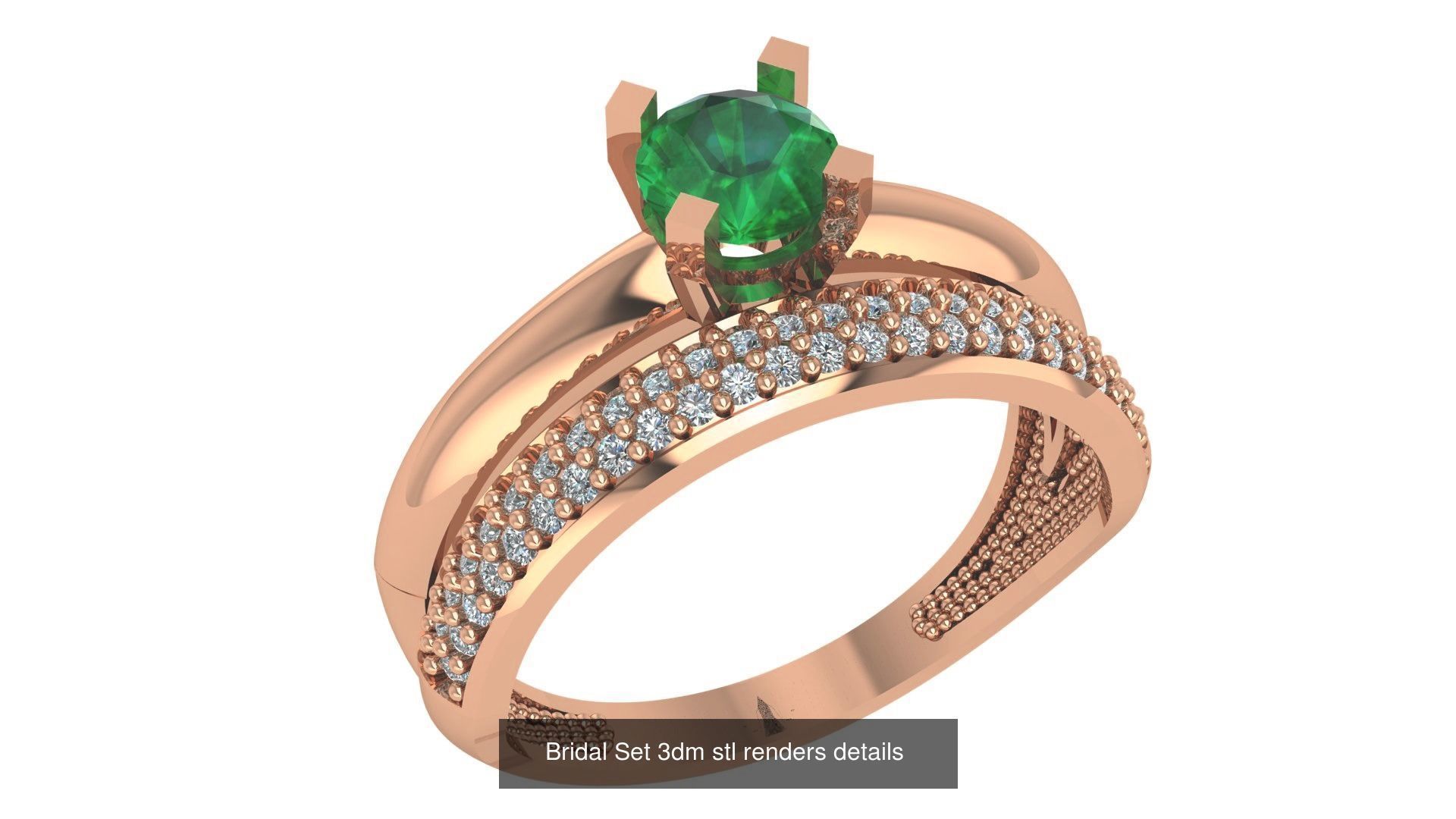 17 Bridal Set 3dm stl renders details 3D Model Collection_8