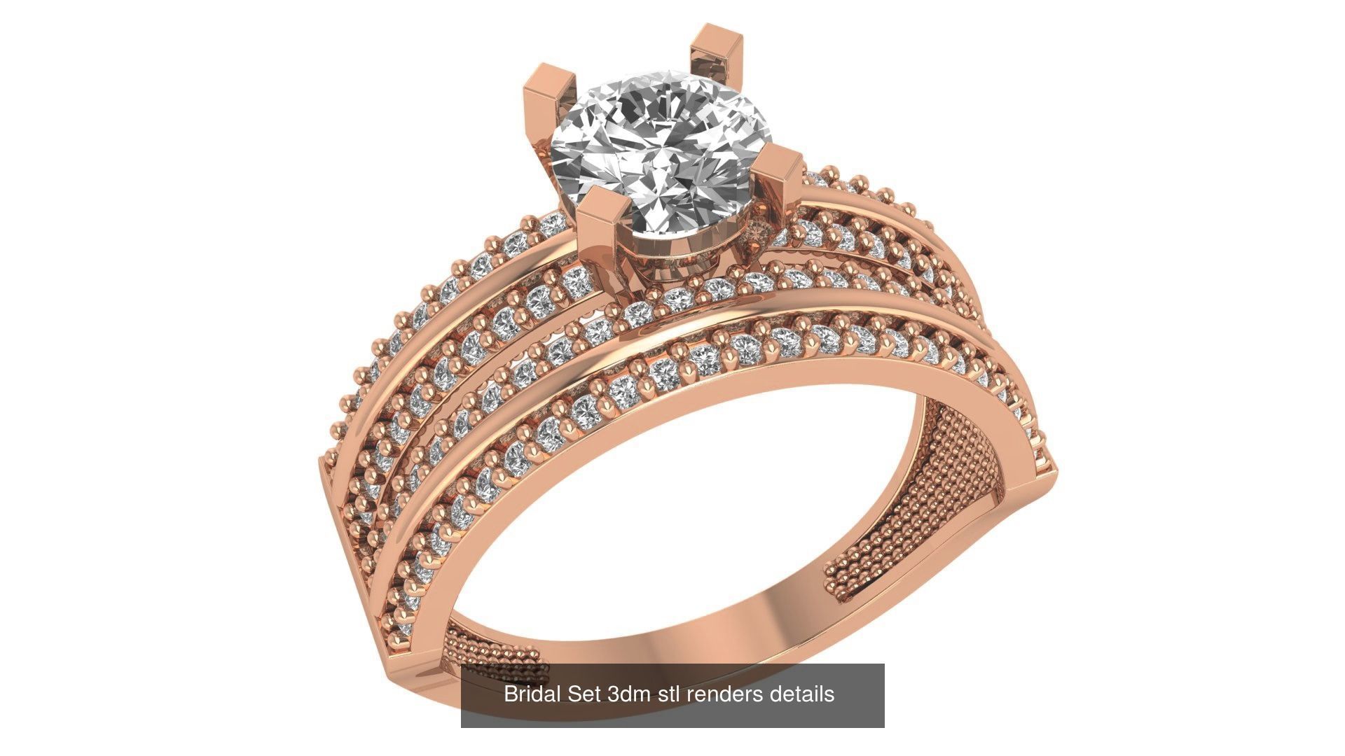 17 Bridal Set 3dm stl renders details 3D Model Collection_10