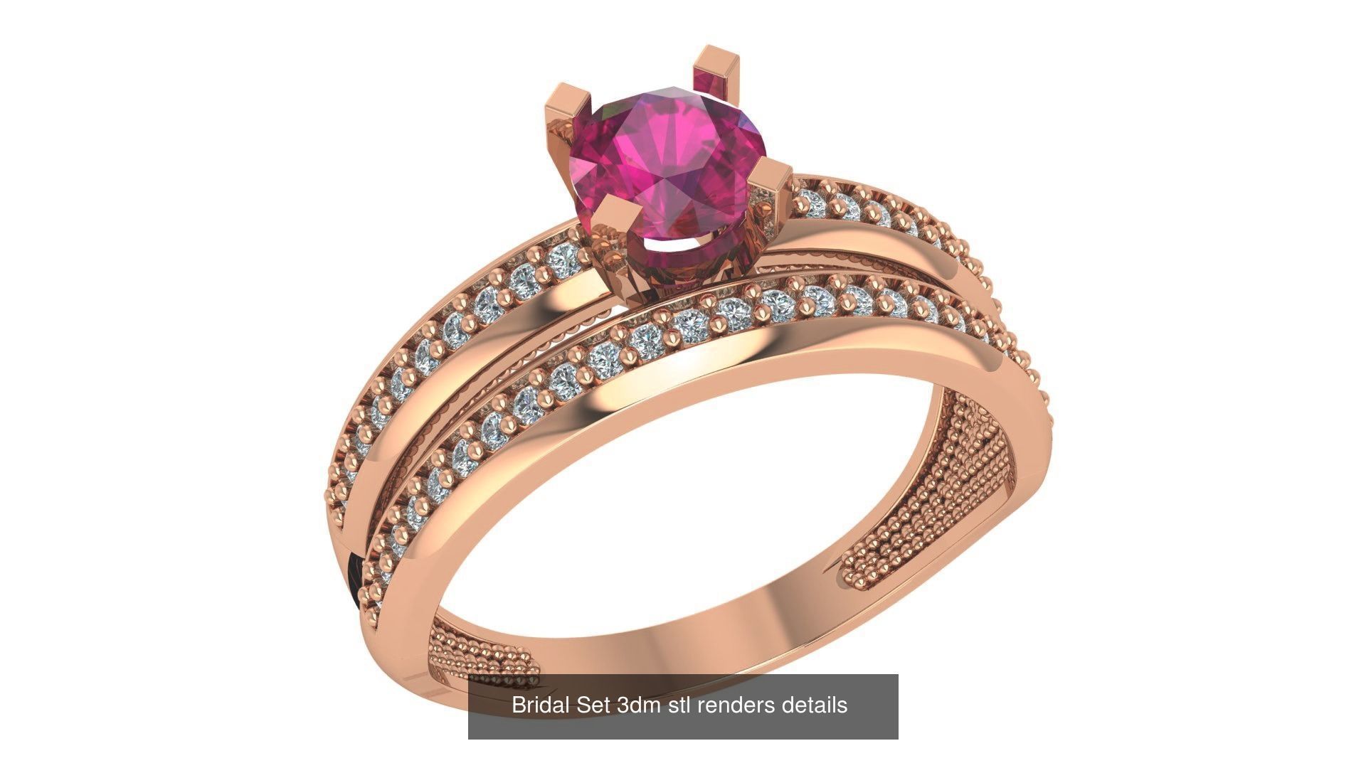 17 Bridal Set 3dm stl renders details 3D Model Collection_7