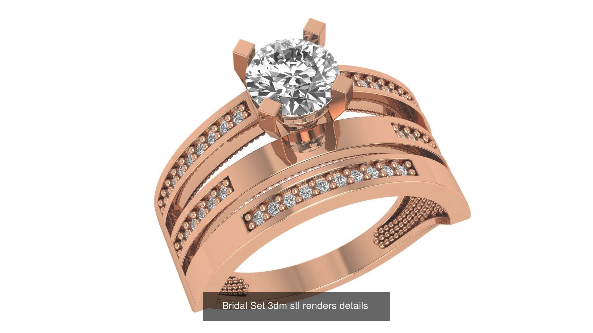 17 Bridal Set 3dm stl renders details 3D Model Collection_14