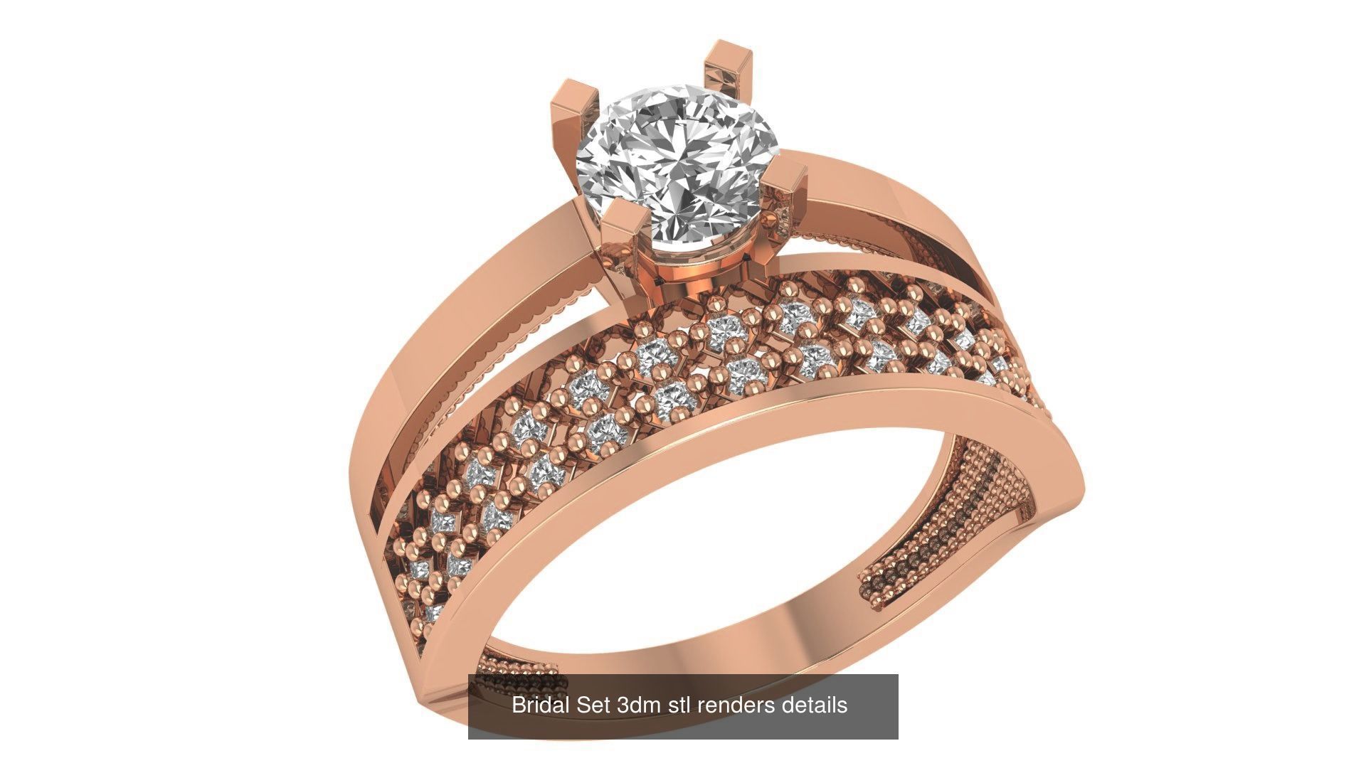 17 Bridal Set 3dm stl renders details 3D Model Collection_4