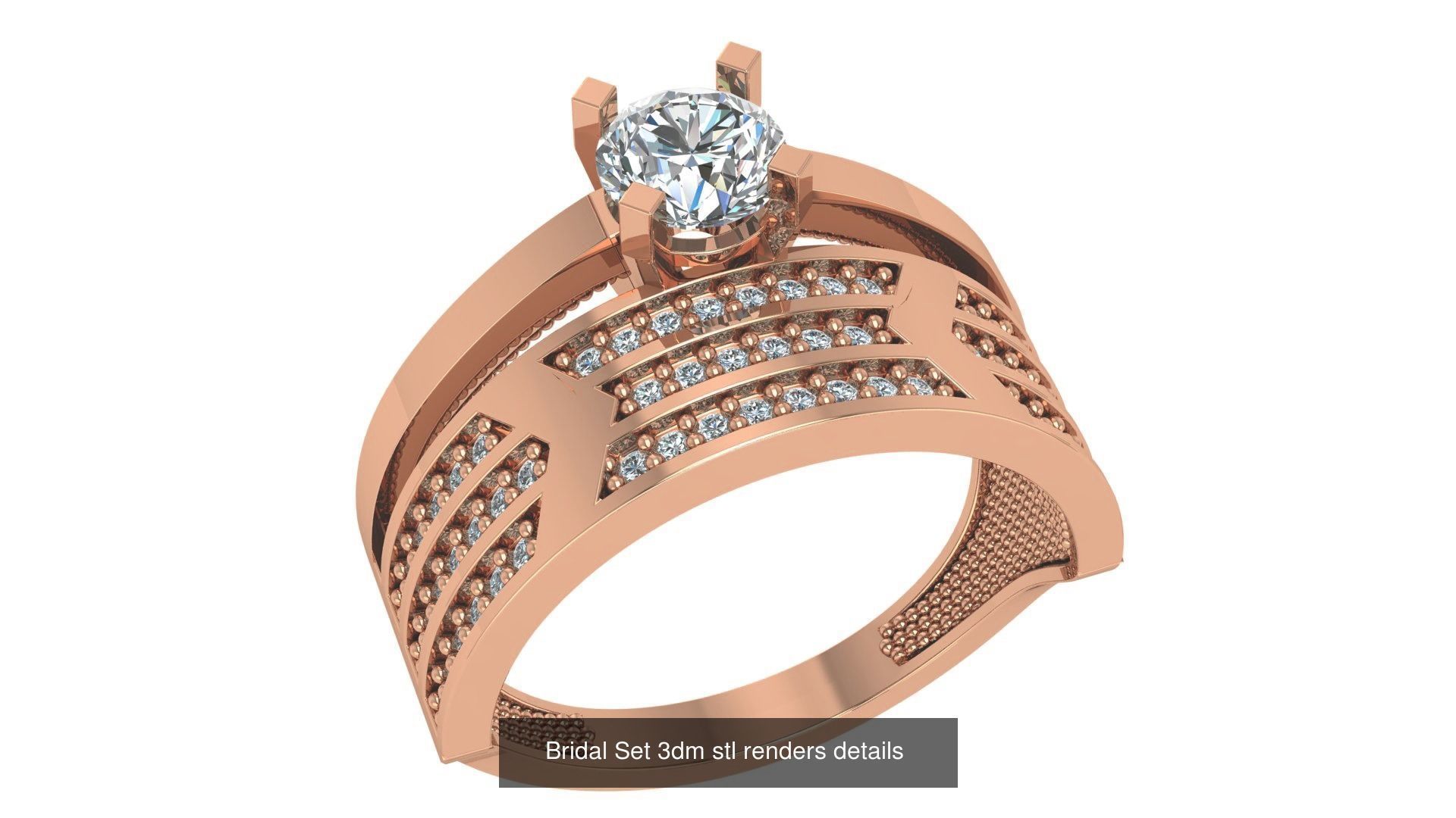 17 Bridal Set 3dm stl renders details 3D Model Collection_9