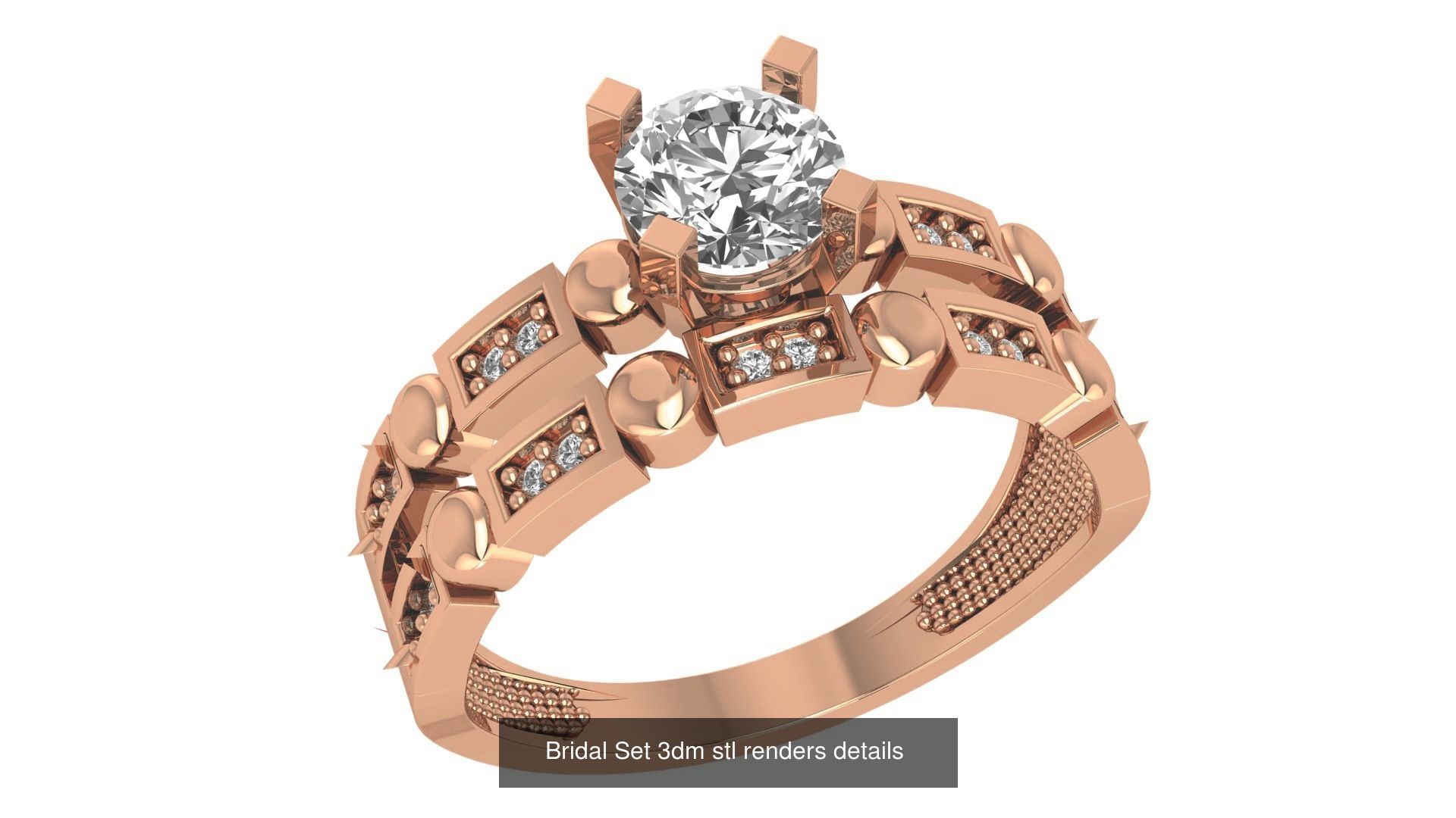 17 Bridal Set 3dm stl renders details 3D Model Collection_1