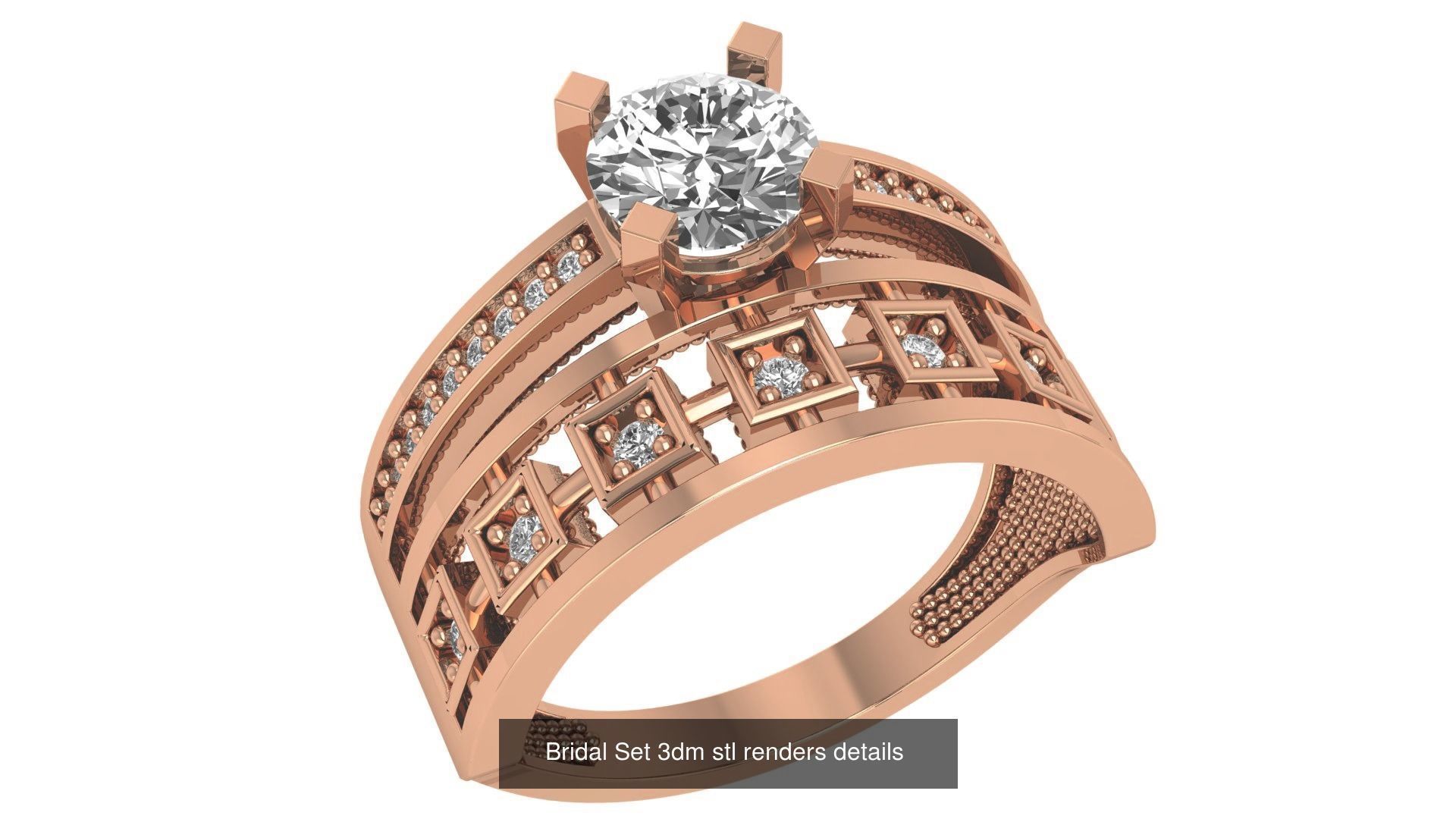 17 Bridal Set 3dm stl renders details 3D Model Collection_6