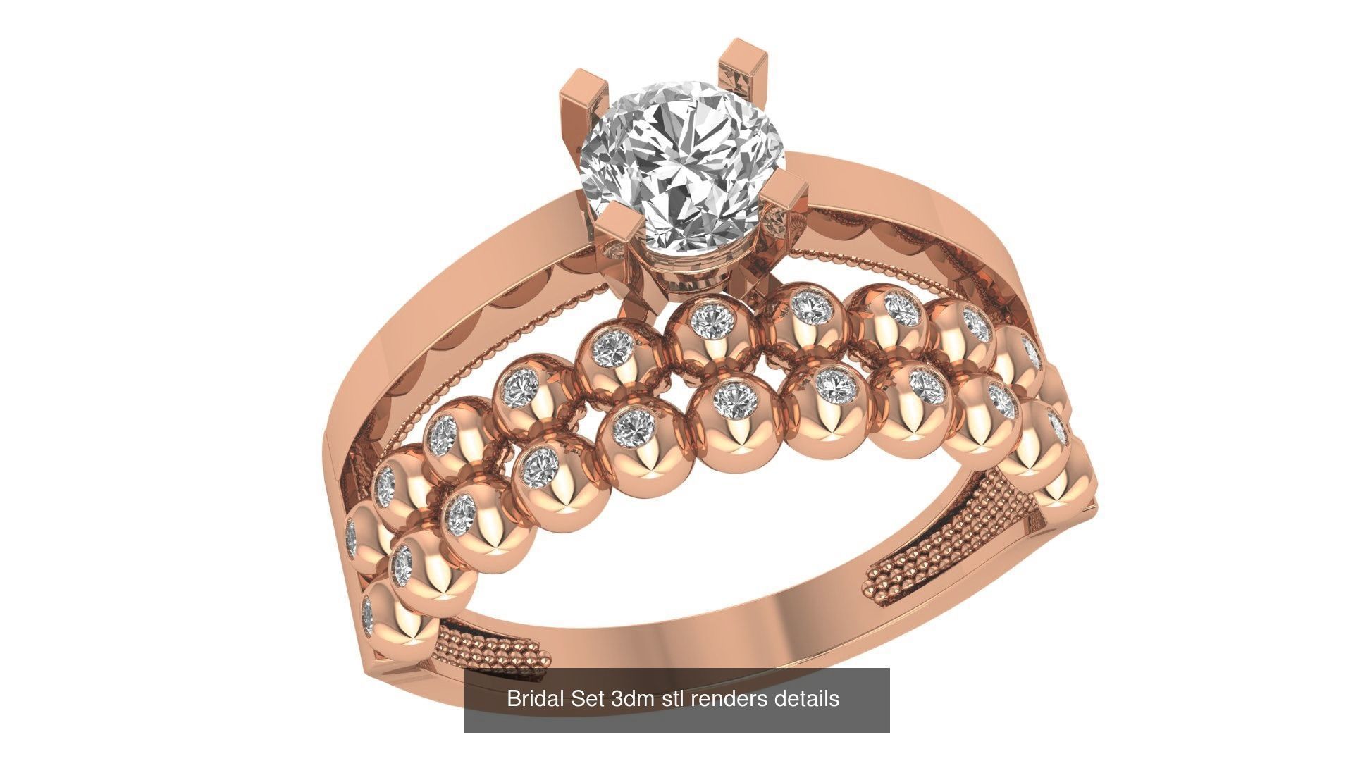 17 Bridal Set 3dm stl renders details 3D Model Collection_5