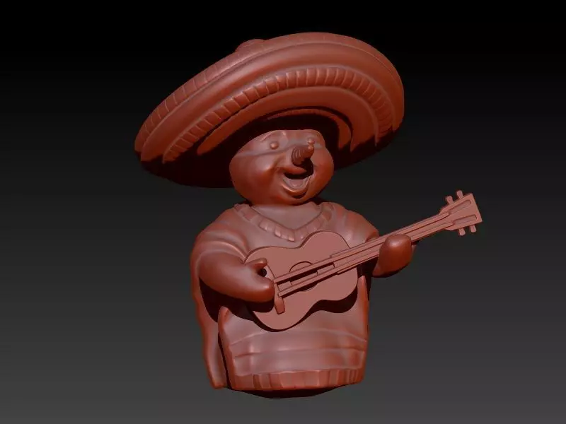 Mexico Mariachi Band Musician Pendant Charm bracelet Jewelry 3D print model