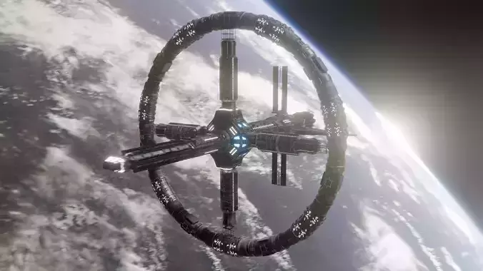 A space station or spaceship