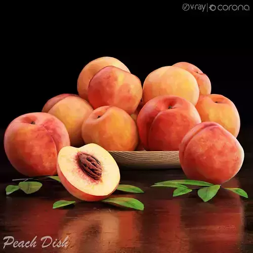 peach dish 3D model
