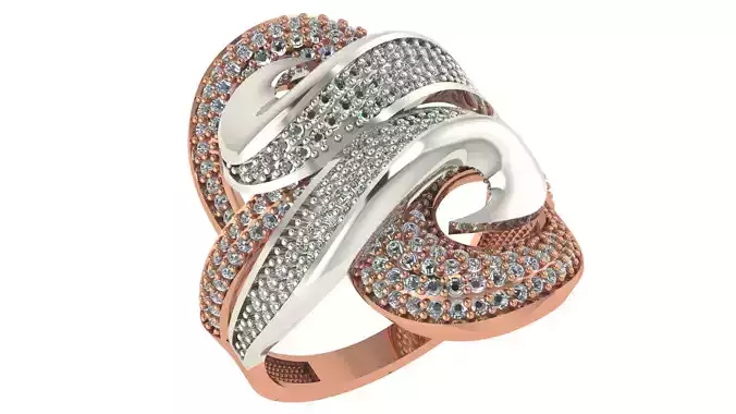 High Jewelry Diamond Cocktail Ring 3dm stl renders details 3D print model High Jewelry Diamond Cocktail Ring 3dm stl renders details 3D print model