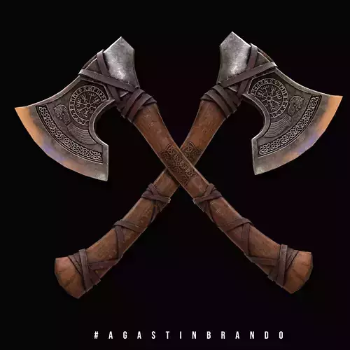 Viking Axe 3D Weapon Model