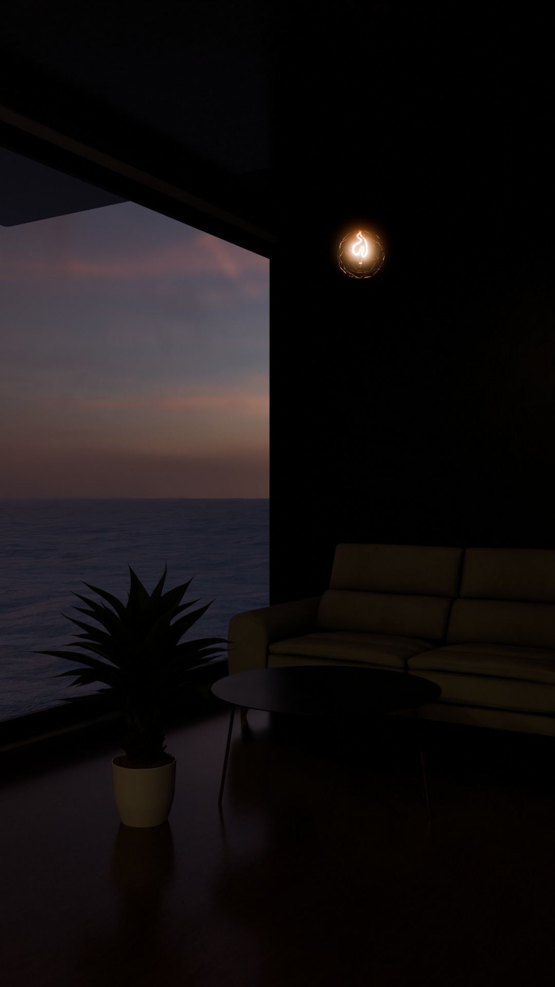 Single Ceiling Lamp Free 3D model_4