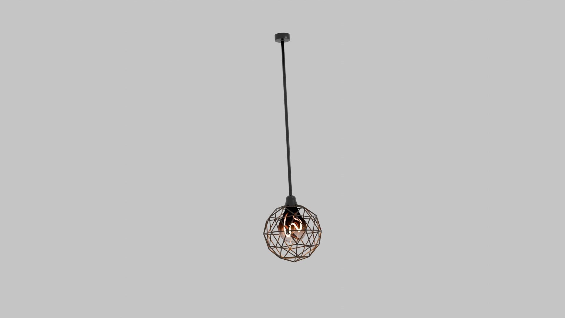 Single Ceiling Lamp Free 3D model_2