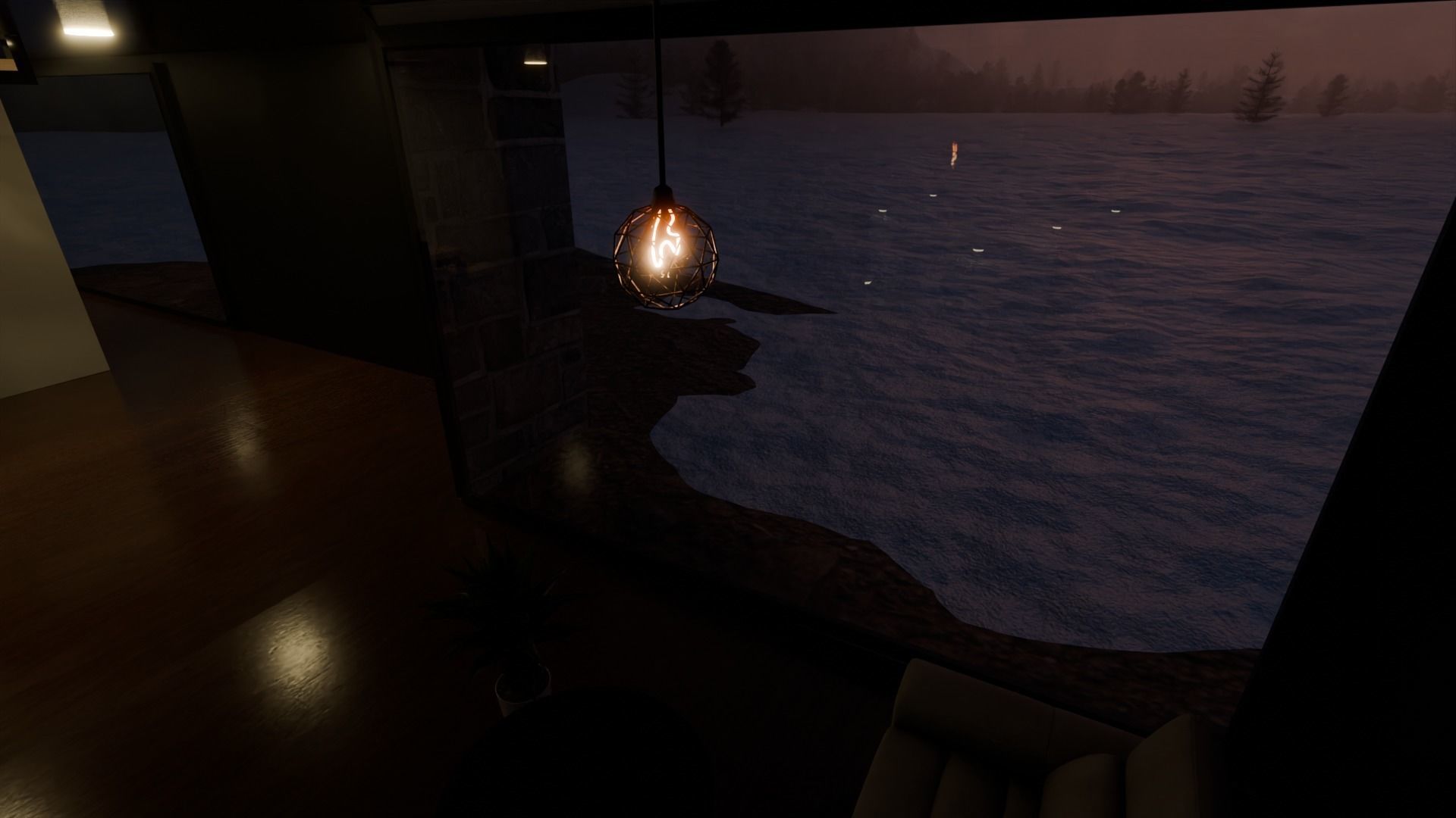 Single Ceiling Lamp Free 3D model_5