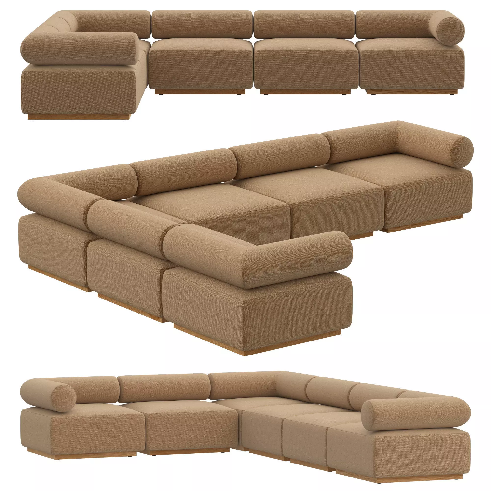 CELLINA MODULAR CUSTOMIZABLE SECTIONAL 3D model_0