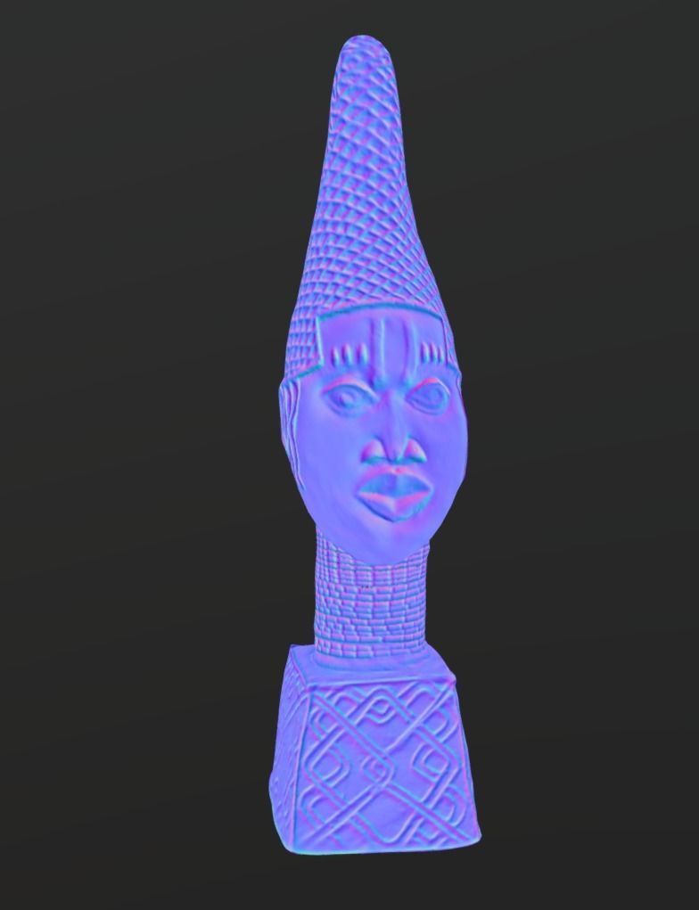 Uhunmwu elao oghe Iyoba- Queen Mother Idia II Low-poly 3D model_7