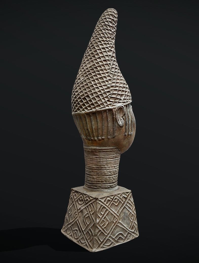 Uhunmwu elao oghe Iyoba- Queen Mother Idia II Low-poly 3D model_3