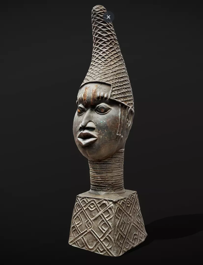 Uhunmwu elao oghe Iyoba- Queen Mother Idia II Low-poly 3D model_0