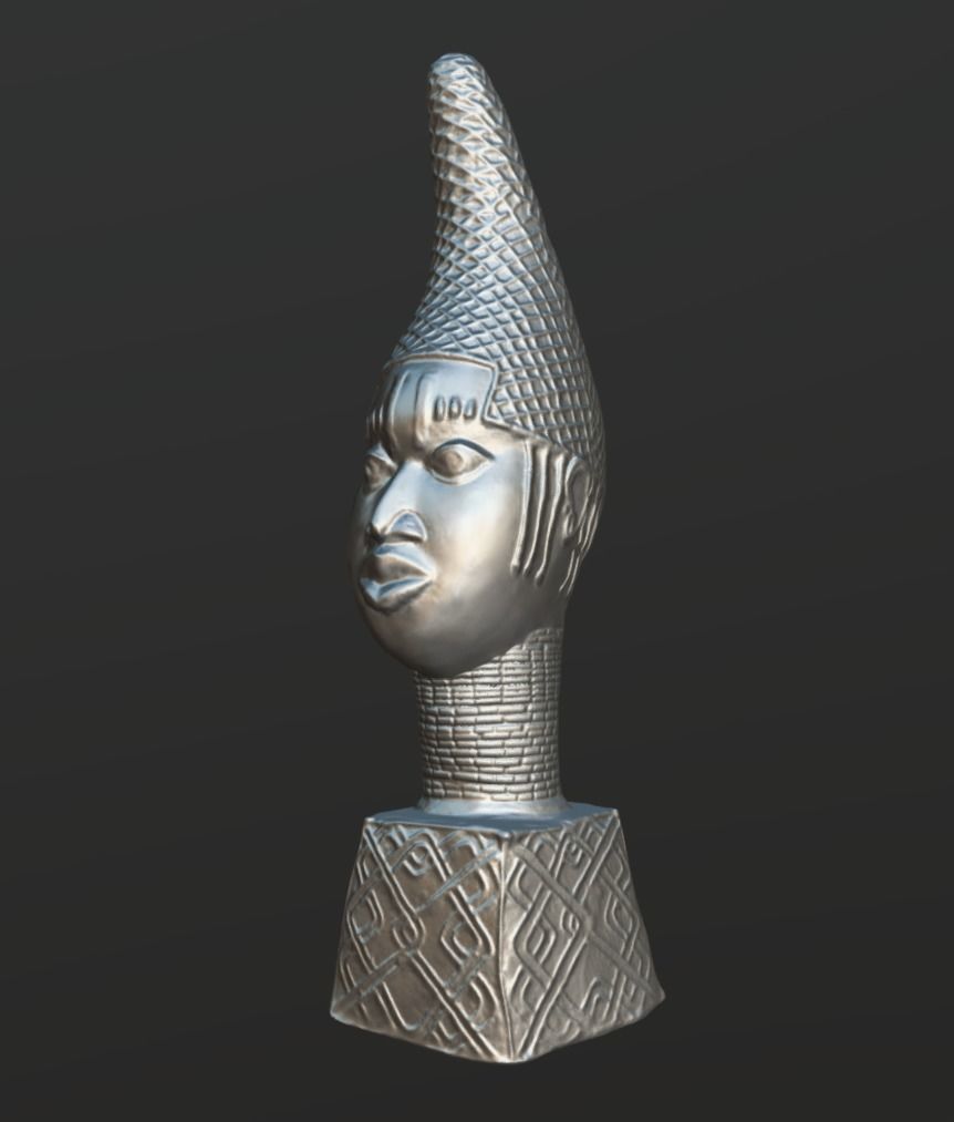 Uhunmwu elao oghe Iyoba- Queen Mother Idia II Low-poly 3D model_6