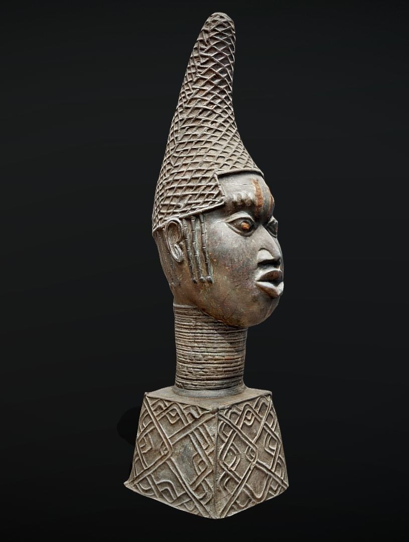 Uhunmwu elao oghe Iyoba- Queen Mother Idia II Low-poly 3D model_1