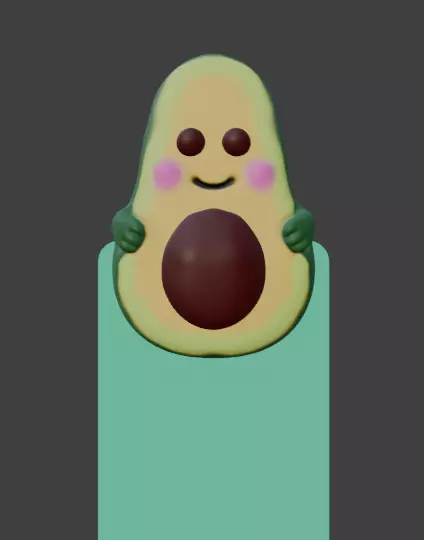 AVOCADO BOOKMARK 3D print model_0