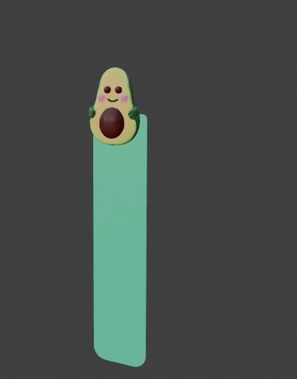 AVOCADO BOOKMARK 3D print model_1