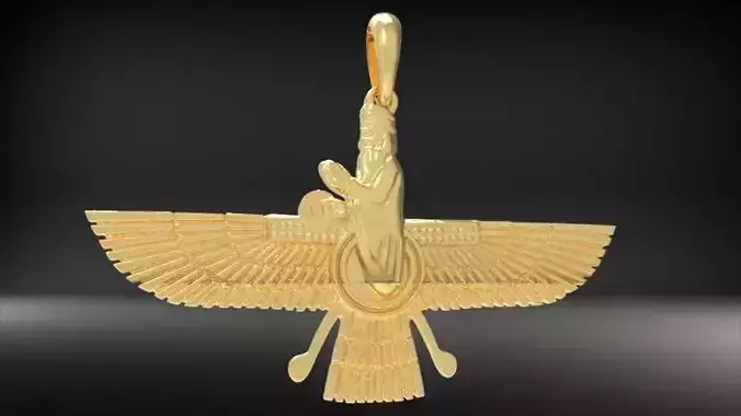 Zoroastrianism Faravahar Pendant Necklace Jewelry