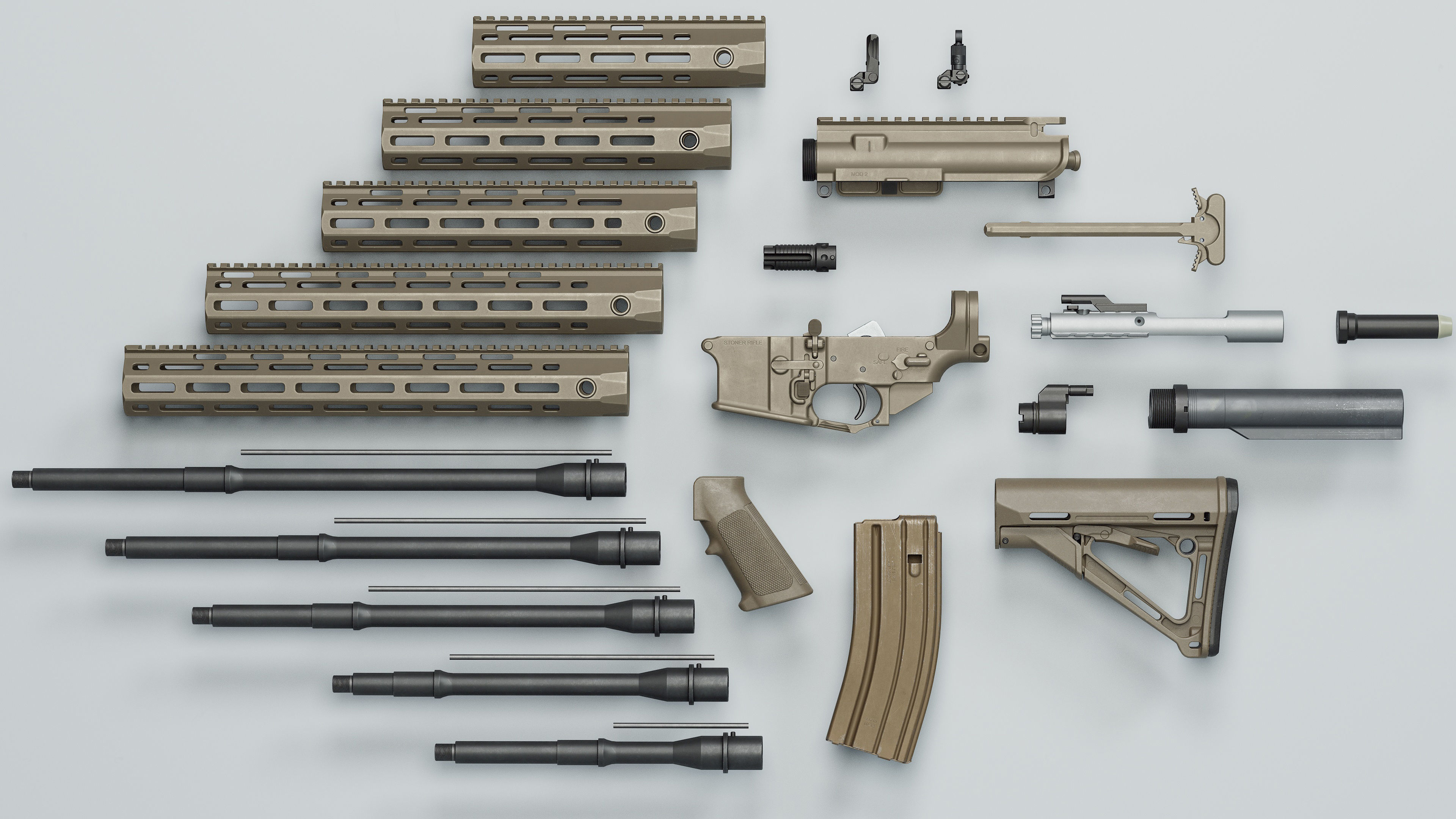 SR-15 - Replica Low-poly 3D model_17