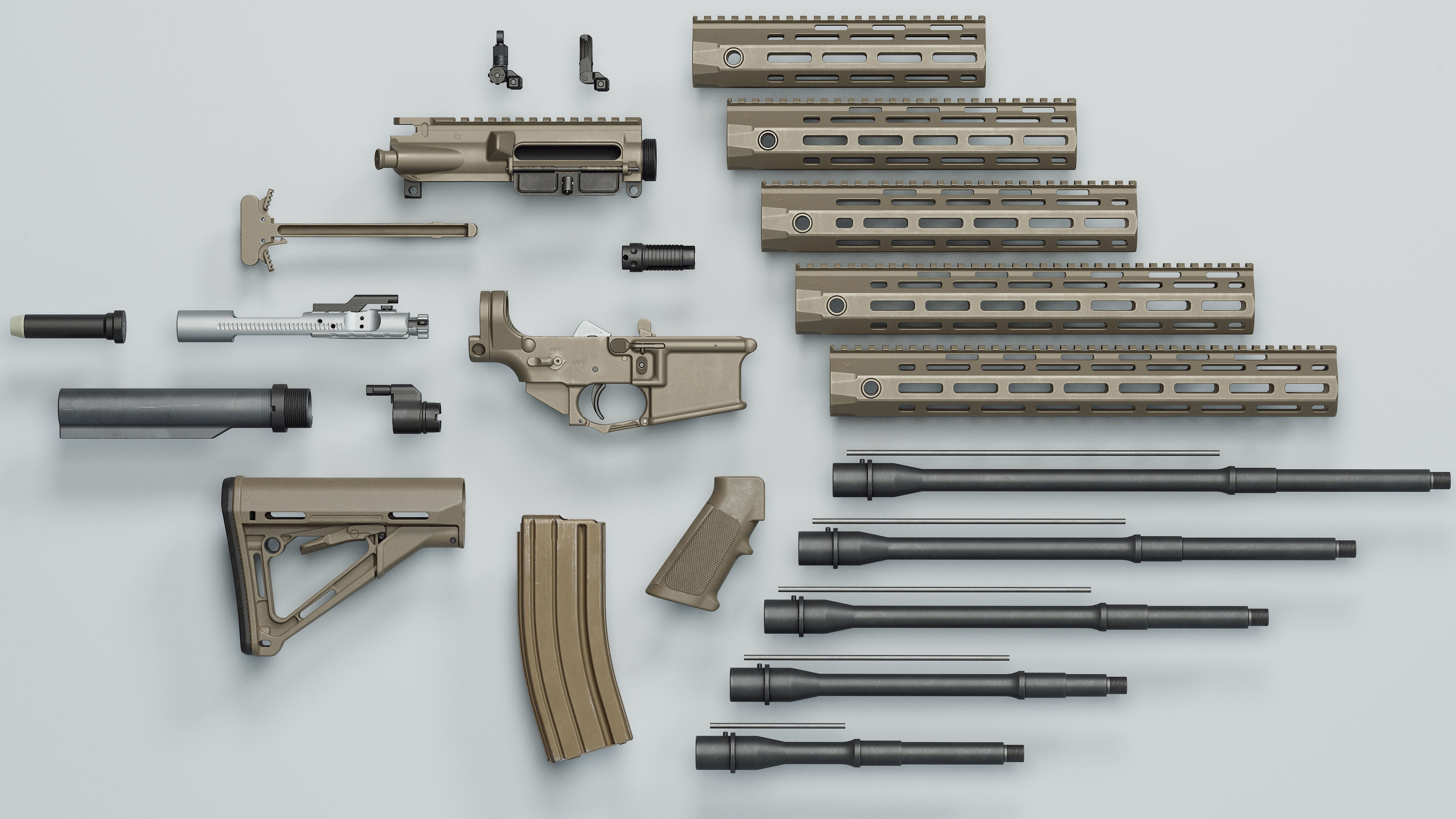SR-15 - Replica Low-poly 3D model_16